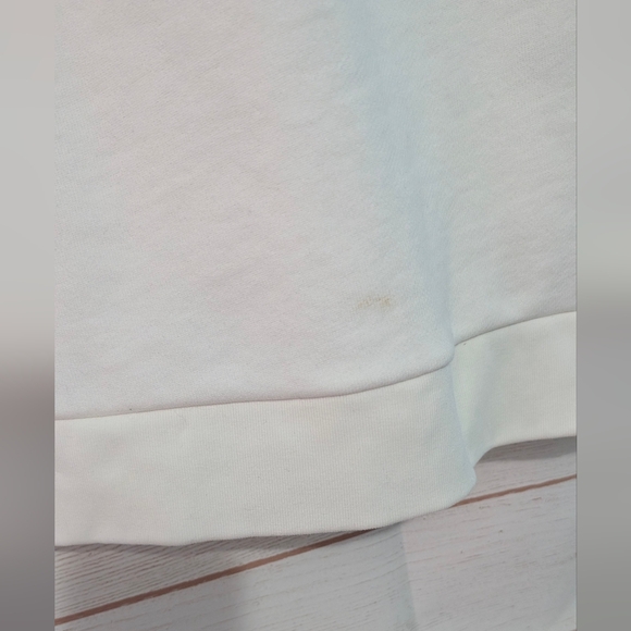 Adidas Off  White and Black Logo Sweatshirt Size XL - Picture 6 of 8